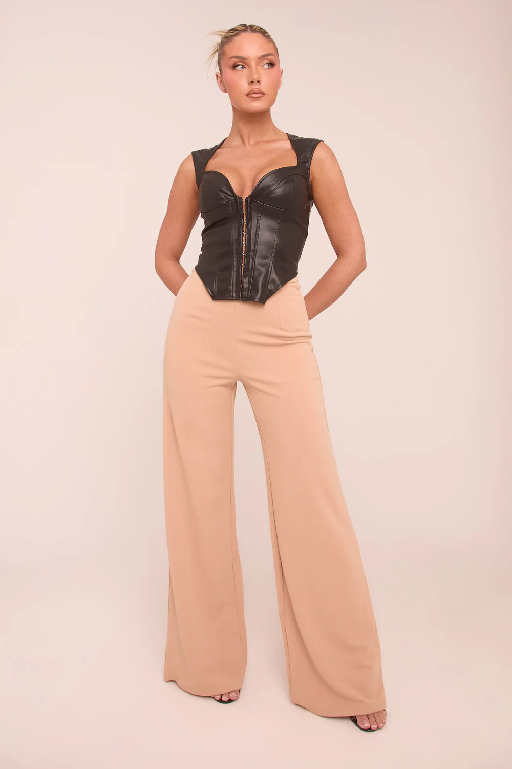 High Waist Flare Trousers -Tisha