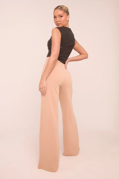 High Waist Flare Trousers -Tisha