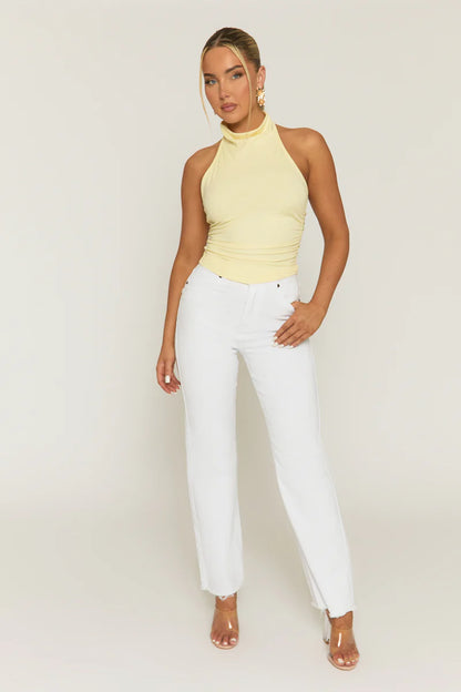 Butter Halter Cowl Neck Top - Nice