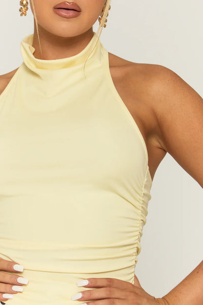 Butter Halter Cowl Neck Top - Nice
